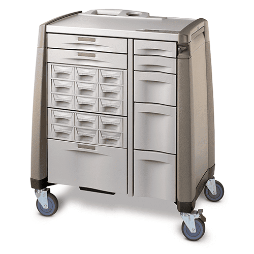 Avalo® Series AC Bin Cassette Medication Cart Specifications Image