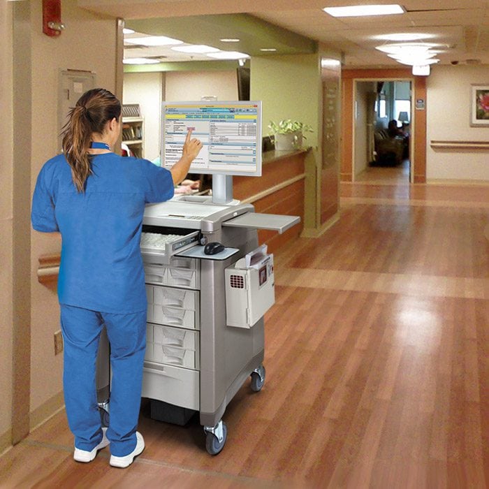 Nurse with avalo aci cart