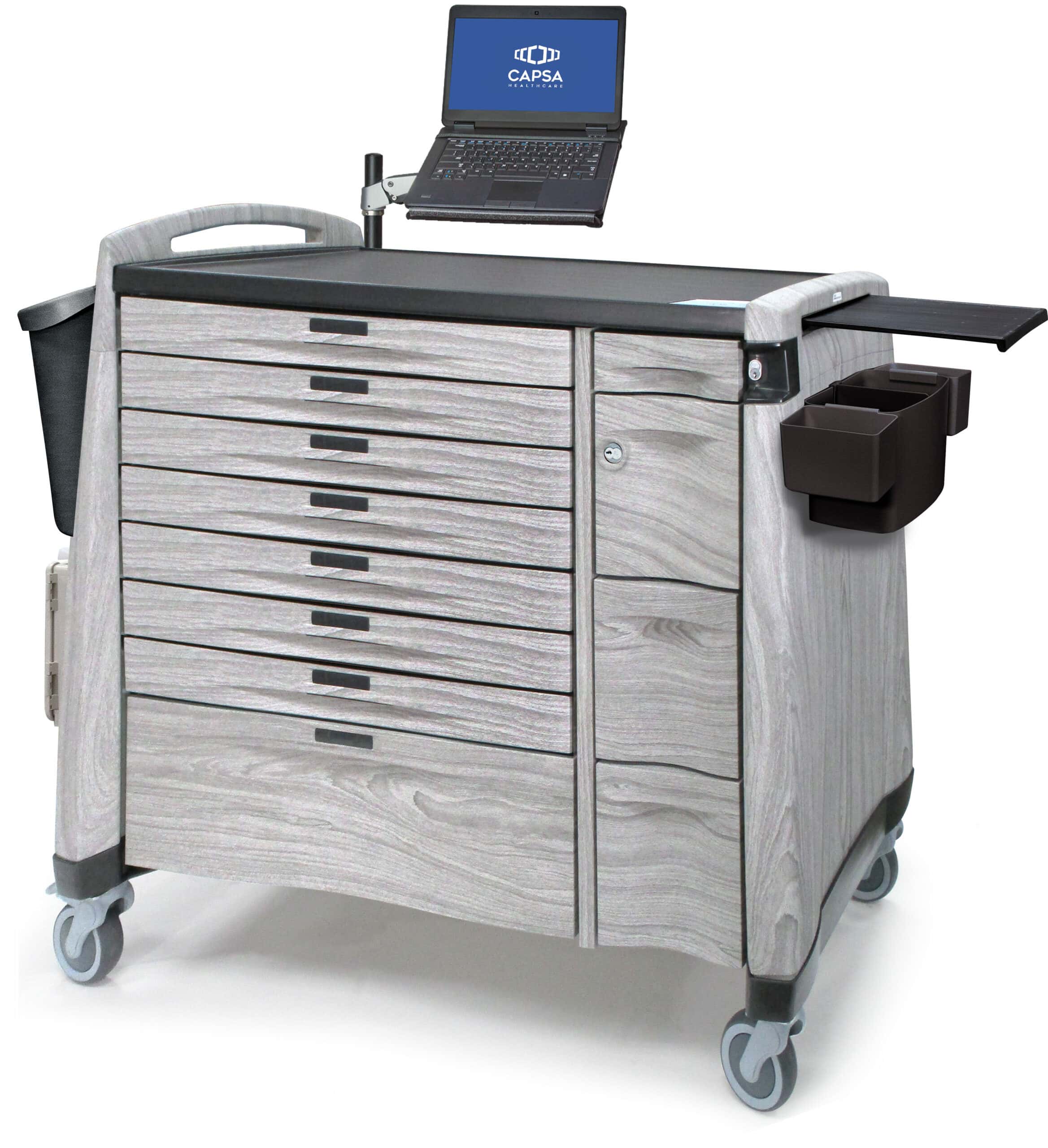 Avalo Woodblend UDXL Unit Dose Medication Cart with Accessories
