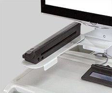 Document Scanner Shelf For Mobile Computer Carts In Hospitals