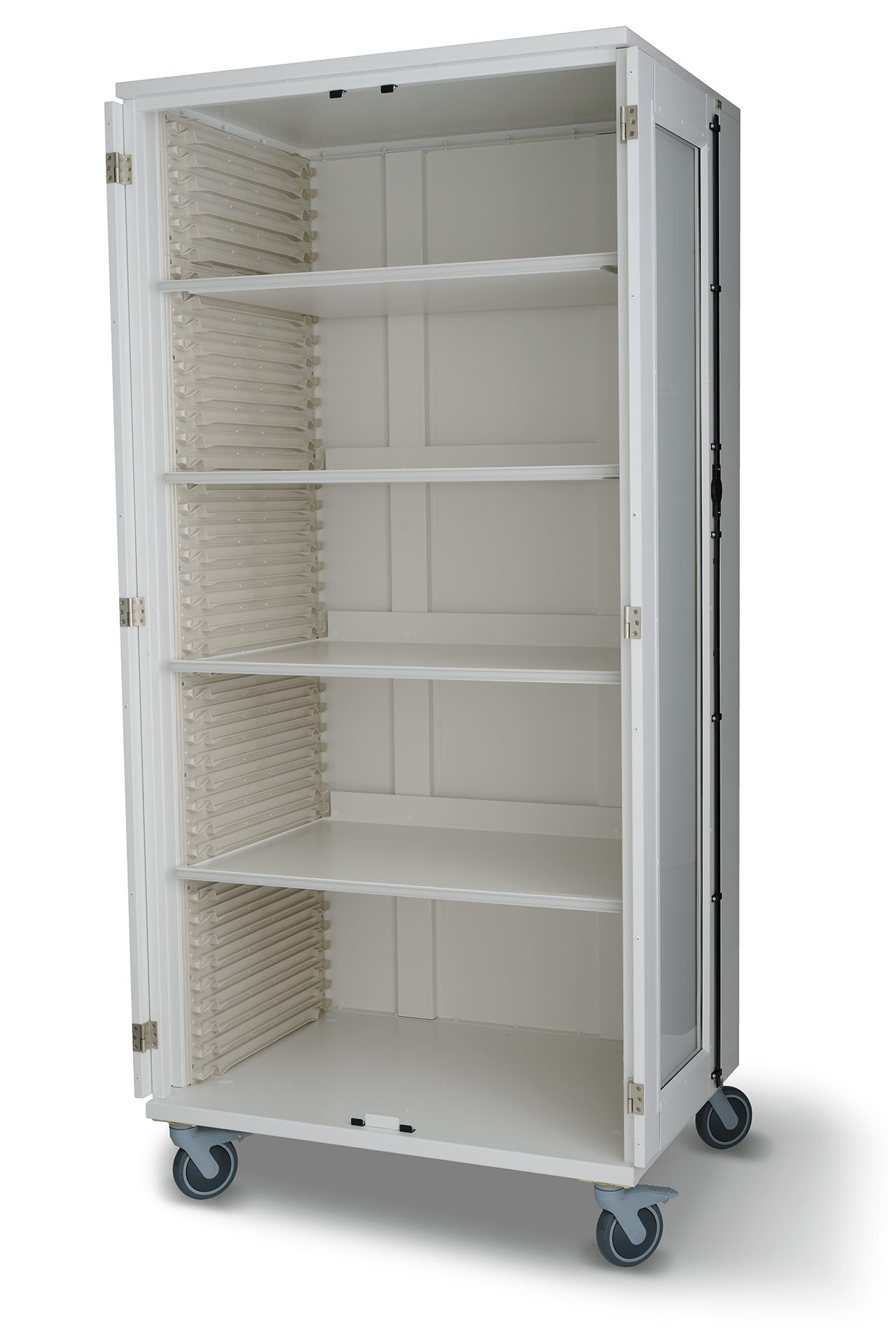 FLX36 Medical Storage Cabinet Open with Shelves