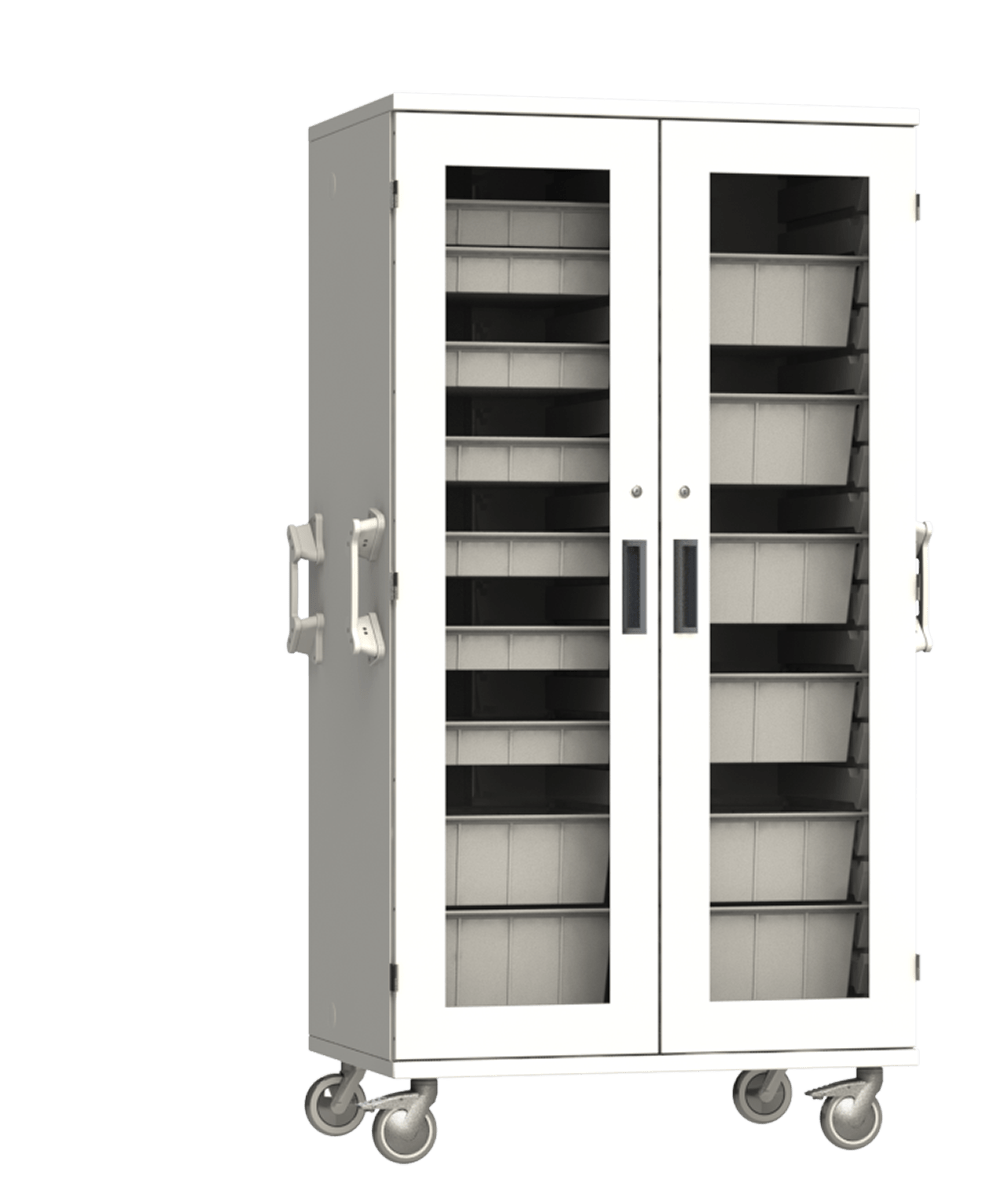 MAX 41 Medical Storage Cabinet - Bright White - General Storage With Bins and Shelves