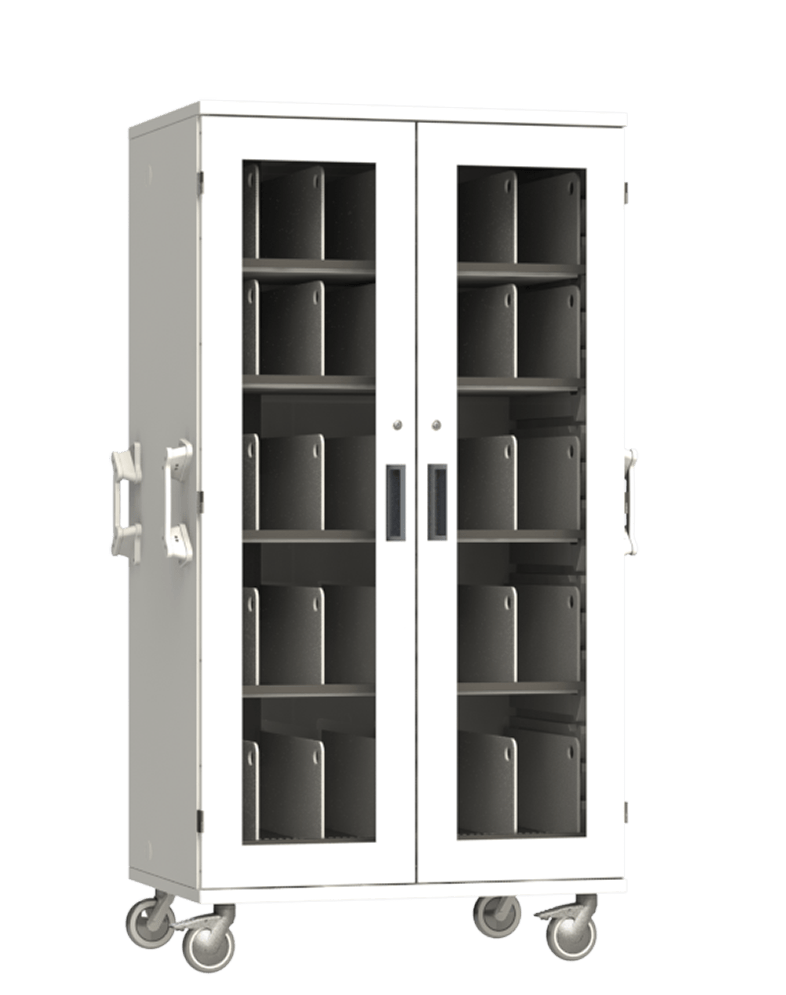 MAX 41 Medical Storage Cabinet - Bright White - Slot Shelf