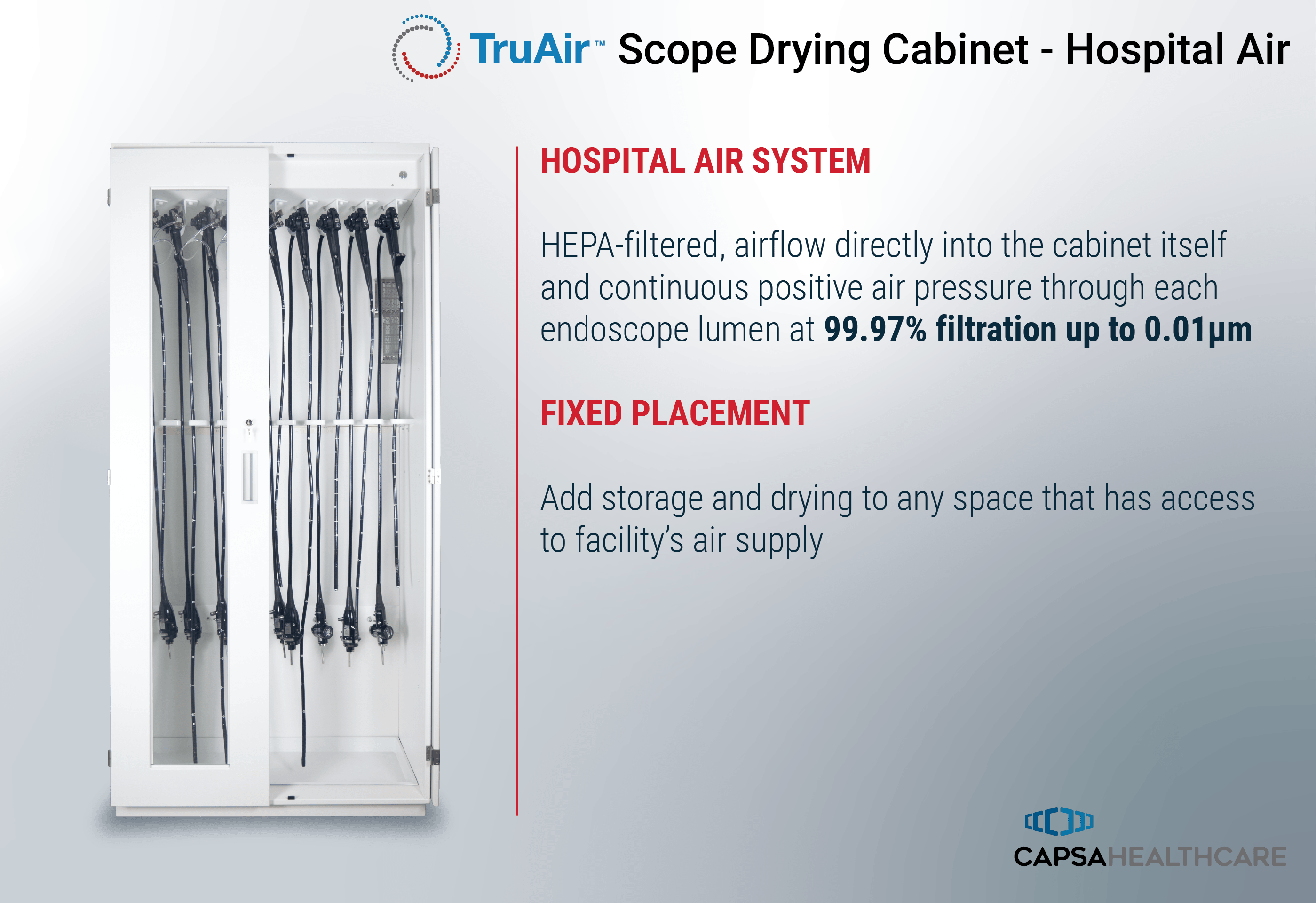 TruAir Scope Drying Cabinet - Hospital Air Overview