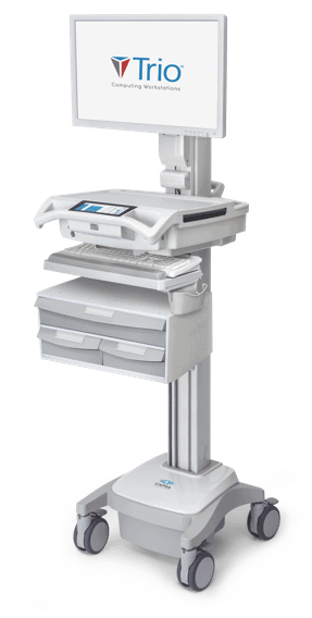 Trio Point-of-Care-Workstation mit Stauraum
